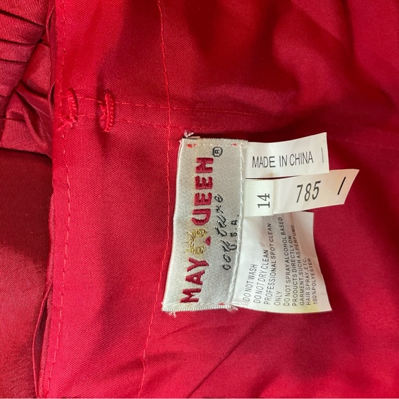 May Queen COUTURE Red Leopard-Contrast Hi-Low Gown - Picture 11 of 11